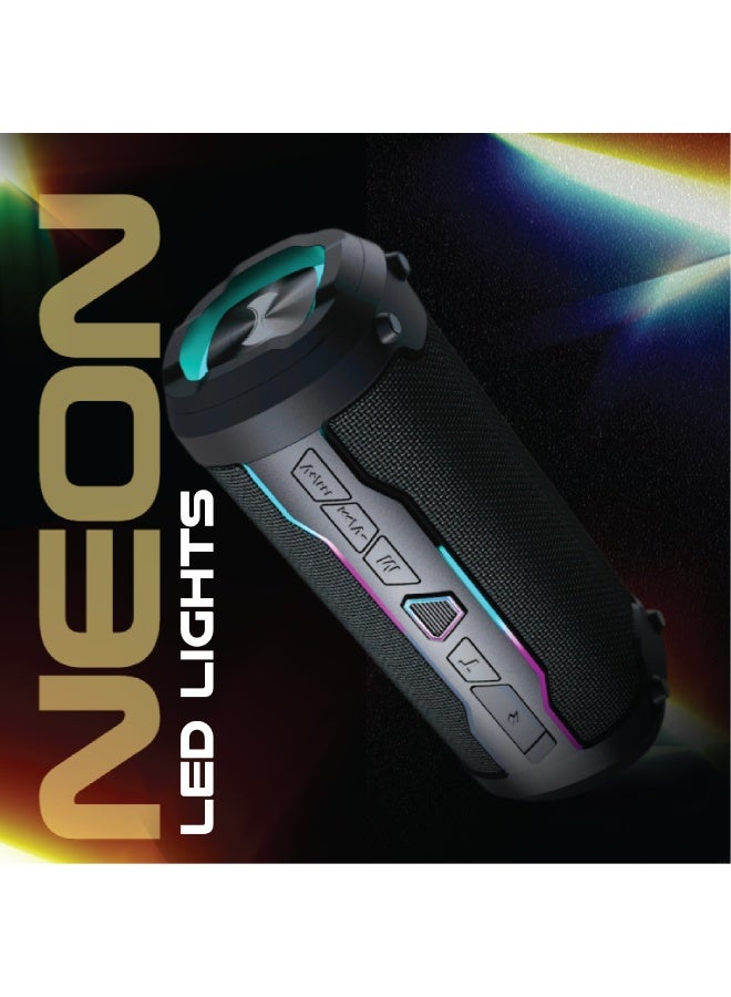 هيزاير هزاير H-Sound Neon سماعة بلوتوث لاسلكية مع إضاءة LED وراديو FM - Image 4